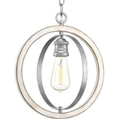 Progress Lighting Pendant Incandescent 1-Light Dimmable Casual Galvanized
