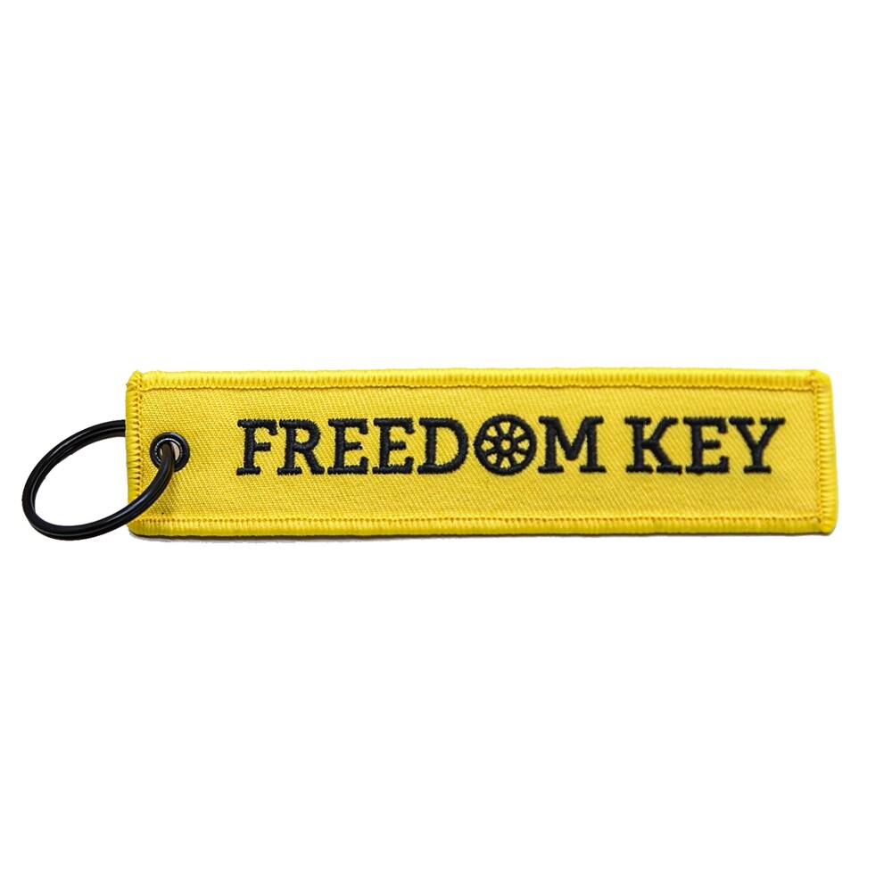 1/3/5/10pcs Motorcycle Double Sided Embroidered Keychain Tag for Bike Luggage