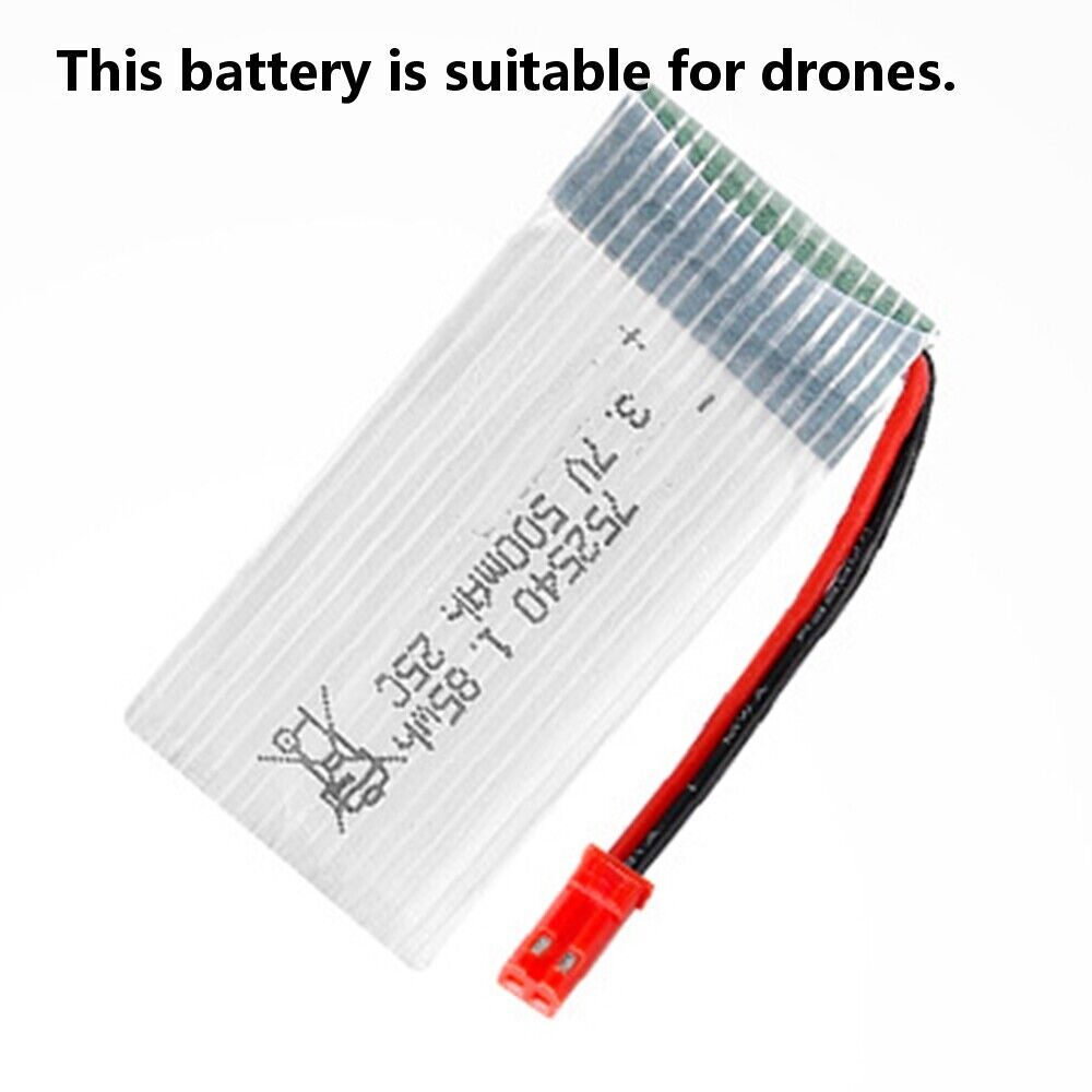 Rechargeable 3.7V 752540 20C 500Mah Li-Polymer Li Battery Fo