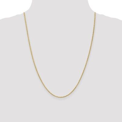 Pre-owned Superdealsforeverything Real 14kt Yellow Gold 1.5mm Loose Rope Chain; 24 Inch; Lobster Clasp