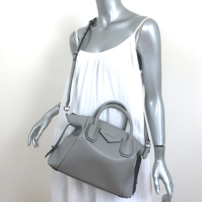 Givenchy Small Antigona Soft Bag Pearl Grey Leather Crossbody eBay