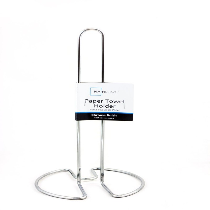 Paper Towel Holder, Mainstays Paper Towel Holder w/ Non-Slip Base, Stainless