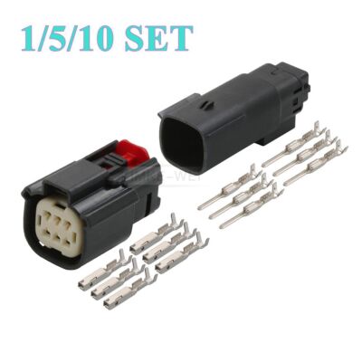6 Pin/Way Molex MX150 Motorcycle Automotive Male Female Connector Plug Kit