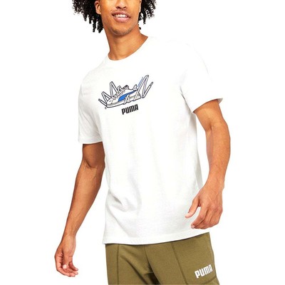 

Puma Sneaker Smash Graphic Crew Neck Футболка с коротким рукавом Мужская размер  Повседневная, Белый, Puma Sneaker Smash Graphic Crew Neck Short Sleeve T-Shirt