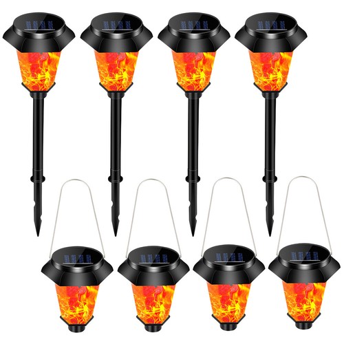 4PACK LED Solarfackel Solarlampe Flamme Fackel Flackernd Licht