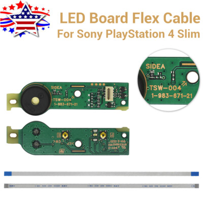Power Eject Button LED Board Flex Cable Replacement For Sony PS4 Slim TSW-004