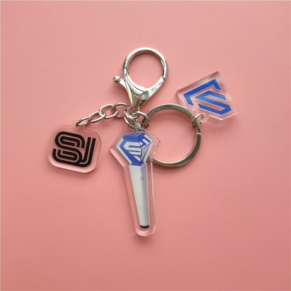 Kpop Korean Super Junior SJ Lightstick Acrylic Keychain Key