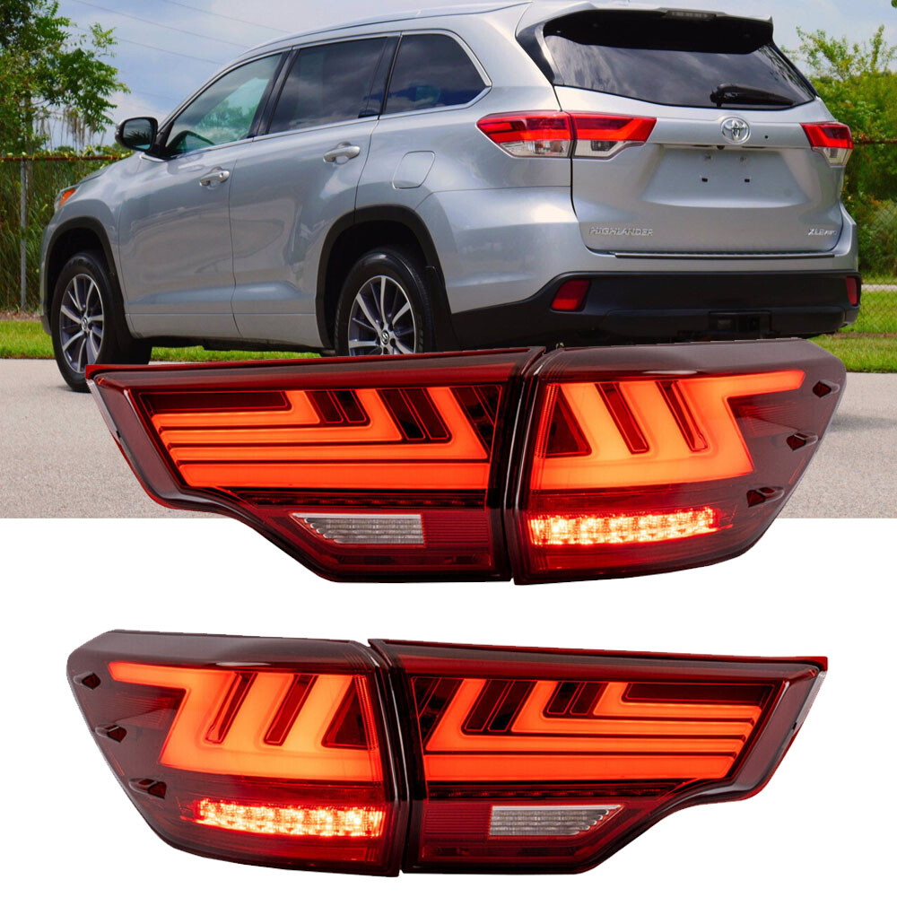 For Toyota Highlander 2014-2018 2019 LED Tail Light Brake Start-Up Animation