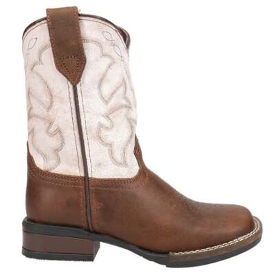 

Roper Monterey Square Toe Cowboy Toddler Girls Коричнево-белые повседневные ботинки 09-018, Brown;white, Roper Monterey Square Toe Cowboy Toddler