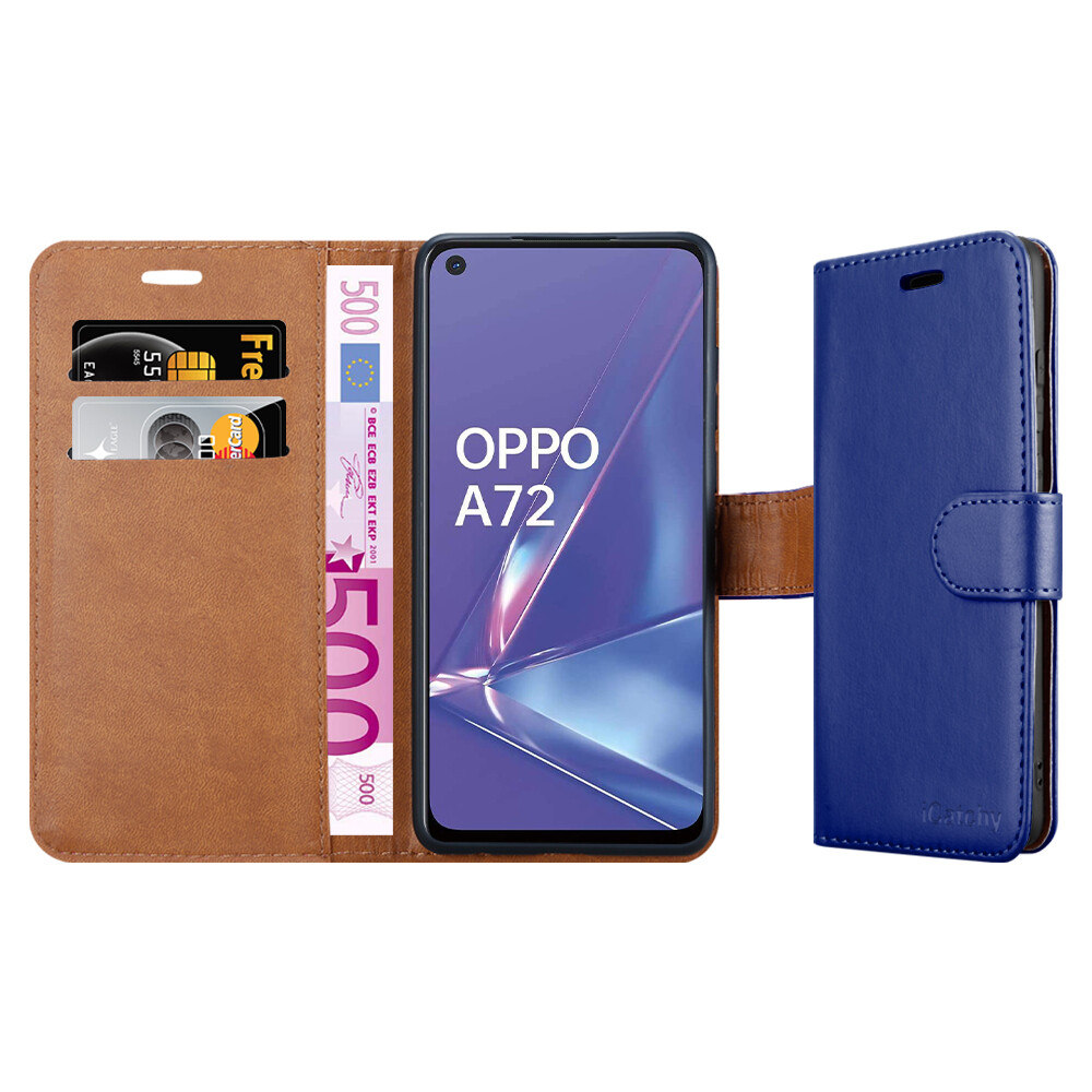 For Oppo A72 Case Leather Wallet Book Flip Stand Cover for Oppo A72