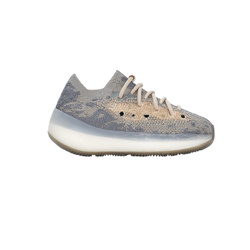 серые кроссовки adidas Yeezy Boost 380 без шнуровки для маленьких мальчиков, повседневная обувь FX9765