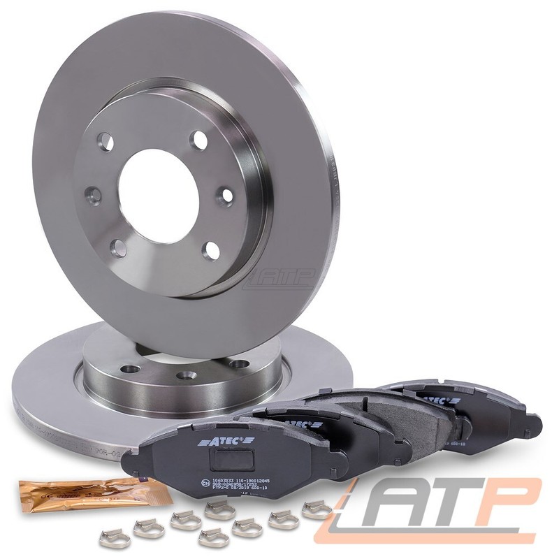 Bremsscheiben Voll Ã247 + BremsbelÃGe Vorne FÃR Peugeot 206 Bj 98-09
