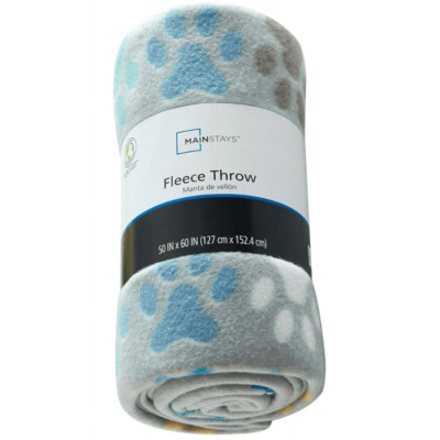 Mainstays Fleece Plush Throw Blanket, 50'' x 60'' inches, Free Shipping