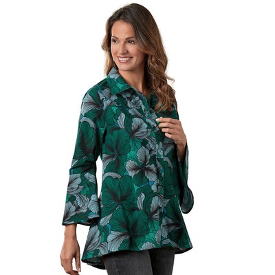 

Рубашка на пуговицах с расклешенными рукавами Masseys, Floral