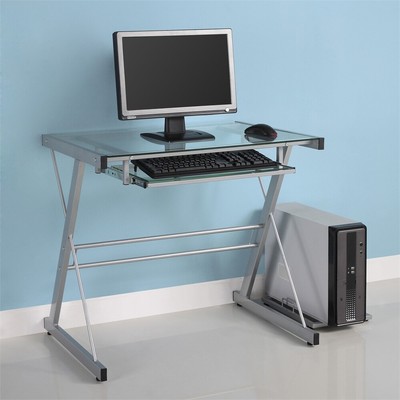 Silver Computer Desk