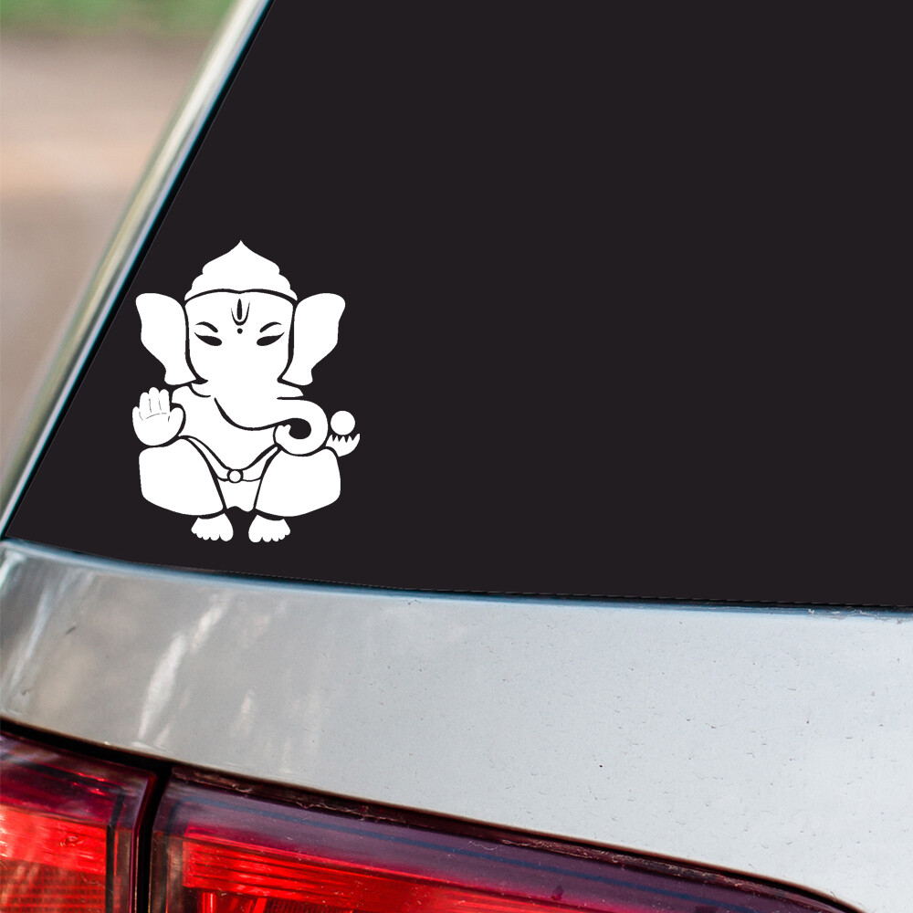 Hindu God Ganesha Sticker Ganesh Elephant S7 all chrome & regular vinyl colors