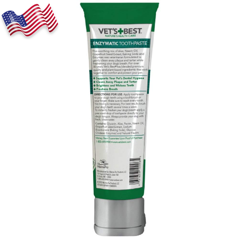 Vet&rsquo;S Best Enzymatic Dog Toothpaste Teeth Cleaning Breath Dental Gel 3.5 Ounces