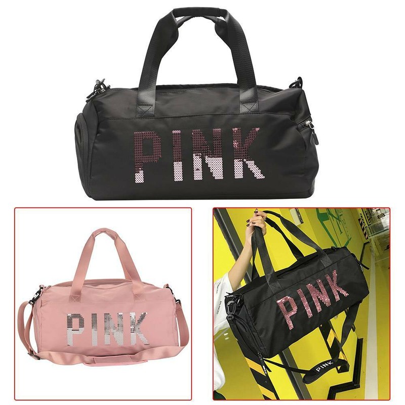 pink workout bag