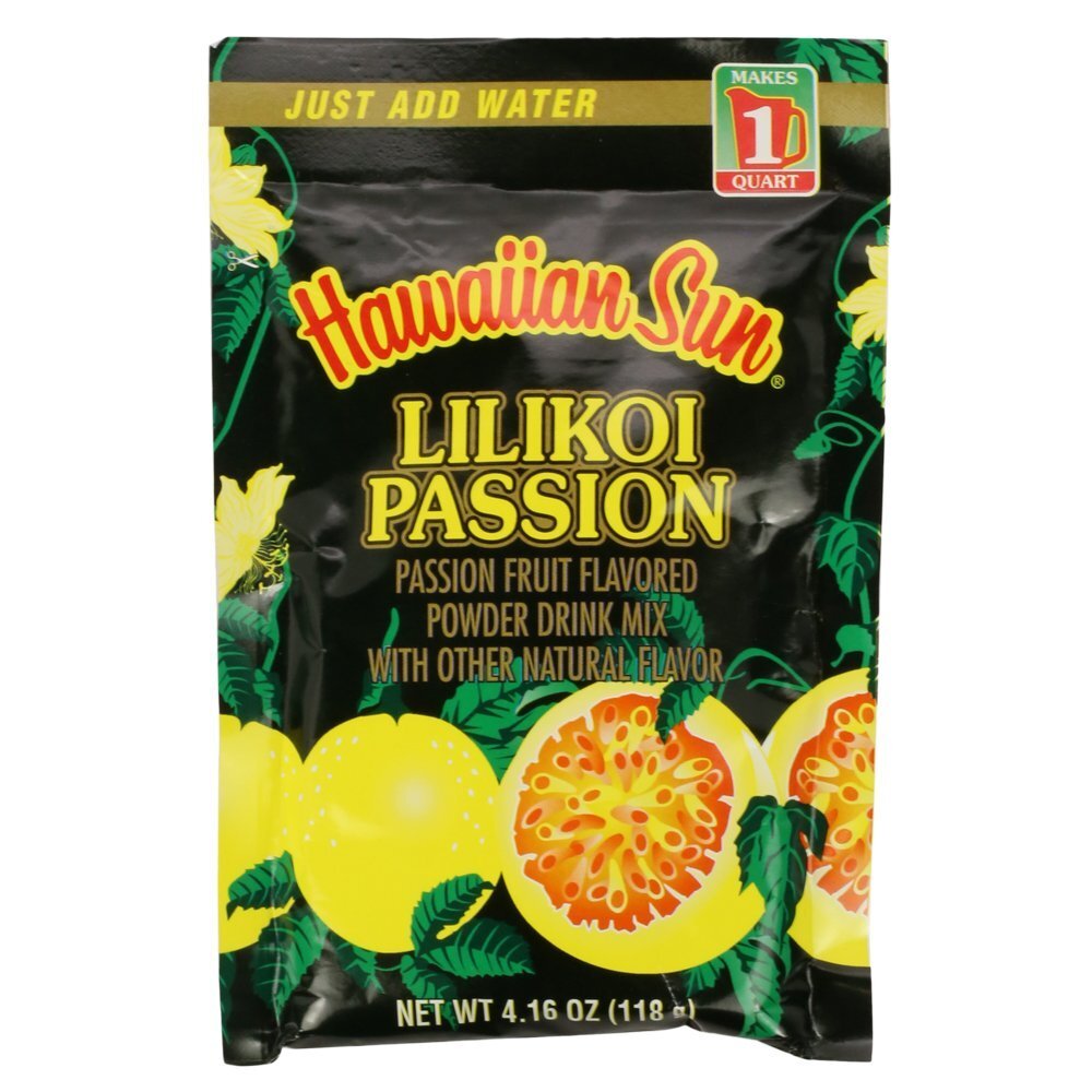 Hawaiian Sun Lilikoi Passion Powder Fruit Drink Mix 4.16 Oz.