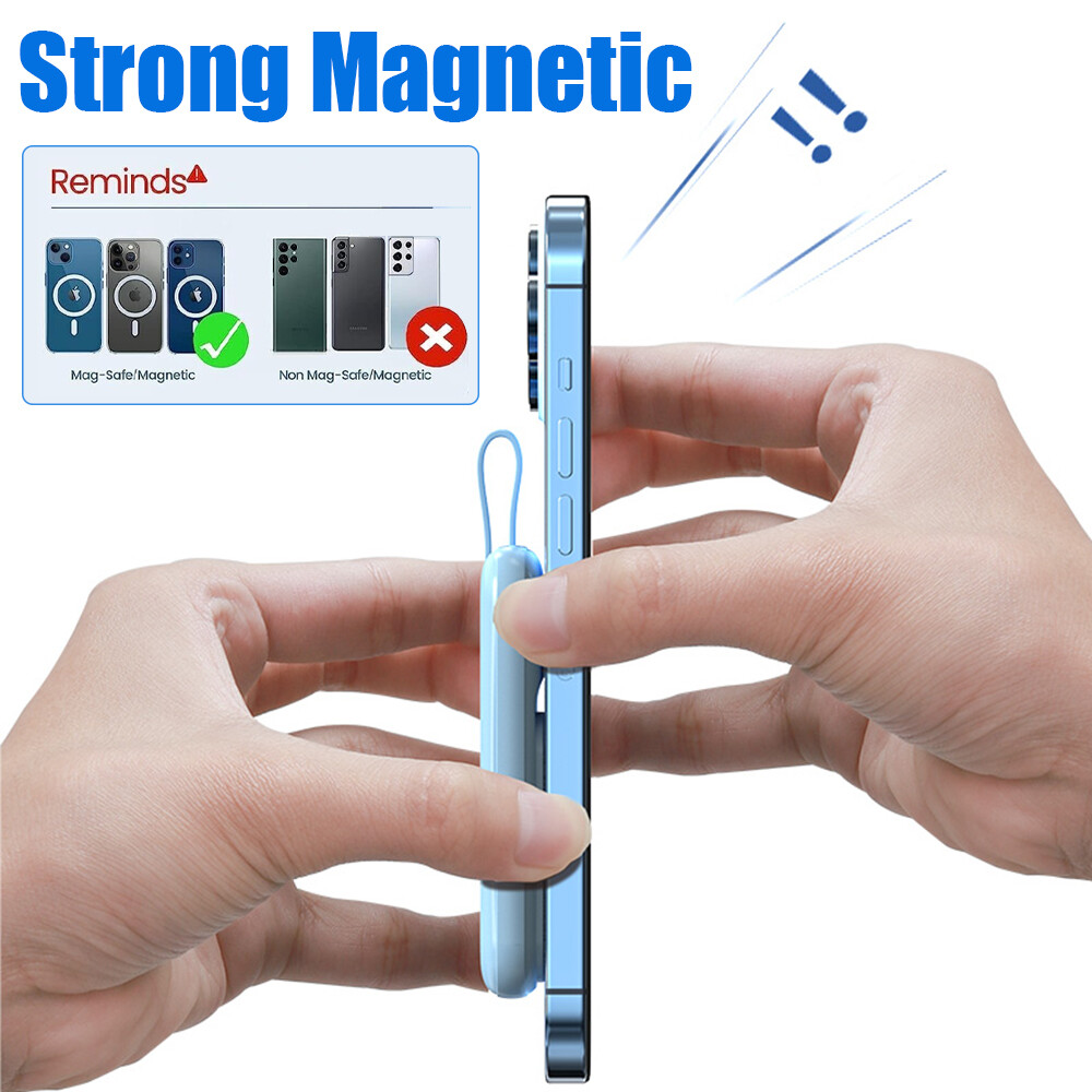 1000000mAh Magnetic Wireless Power Bank Portable Mag Safe Fast Charger Charging