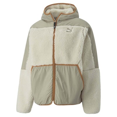 

Мужская белая повседневная спортивная верхняя одежда Puma Gridlock Sherpa с капюшоном и полной молнией, Белый, Puma Gridlock Sherpa Hooded Full Zip Jacket