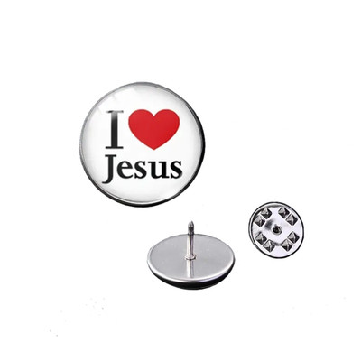 Anstecker Pin I Love Jesus Christus Anstecknadel God Christ Gott Schmuck Revers