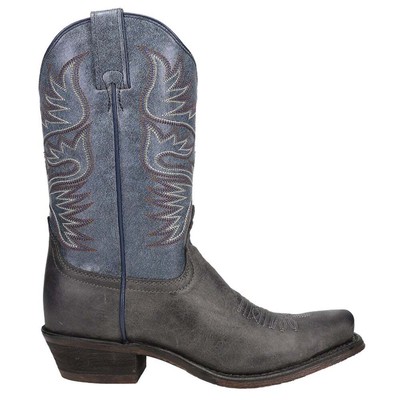 

Nocona Boots Elizabeth Antiqued Square Toe Cowboy Womens Size 9.5 B Casual Boots, Синий, Nocona Boots Elizabeth Antiqued Square Toe Cowboy