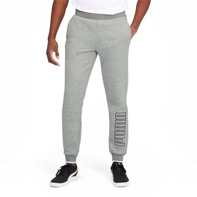 

Puma Block Emb Sweatpants Fl Mens Size  Casual Athletic Низ 587246-03, Grey, Puma Block Emb Sweatpants Fl