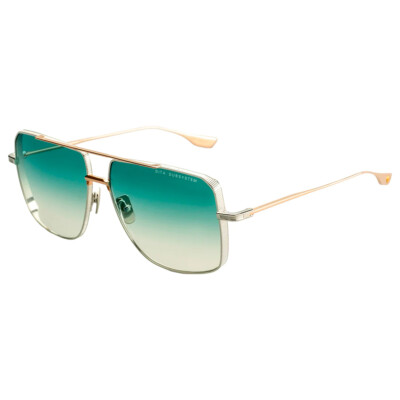 Pre-owned Dita Dubsystem Dt Dts157 A-03 Silver/rose Gold Metal Sunglasses Green Gradient