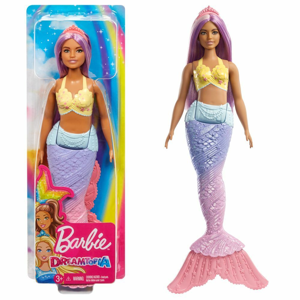 Regenbogen Meerjungfrau | Lila Haare | Mattel FXT09 | Dreamtopia | Barbie Puppe