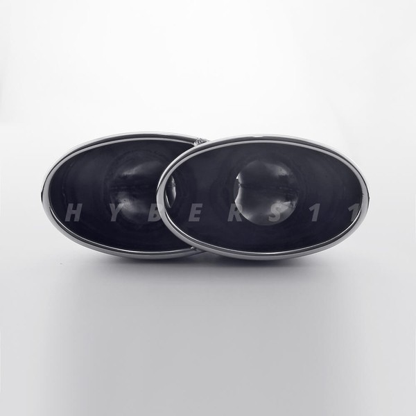 Picture 8 of Pair 2.4" inlet Porsche 997 C2/S/4S/GTS Style Oval Stainless Steel Exhaust Tips