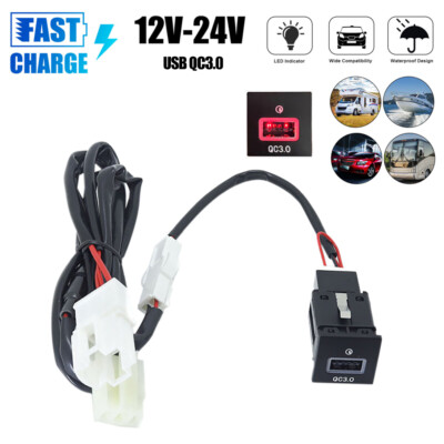 LED QC3.0 USB Port Hub Charger For VW Golf MK5/6 Jetta Scirocco Touran 2010-2014
