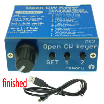 Open CW keyer MK2 KIT with aluminum case USB port