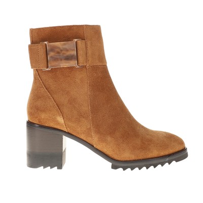 VANELi Helli Water Resistant Heeled Round Toe Zippered Booties Womens Brown Casu