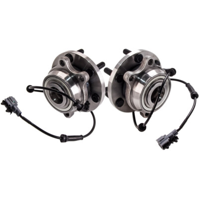 2x FRONT WHEEL BEARING HUB HUBS for NISSAN NAVARA 4WD D22 D40 ABS YD25 VQ40 4X4