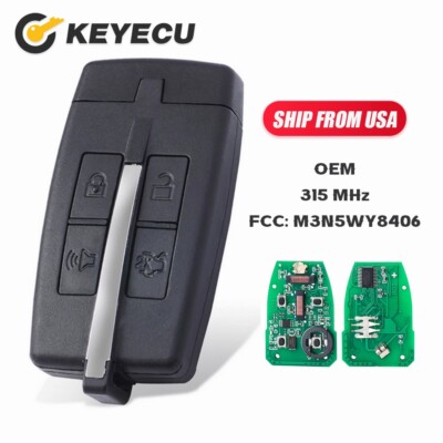 Keyless Smart for Ford Taurus Lincoln MKS MKT Prox Remote Key FOB M3N5WY8406