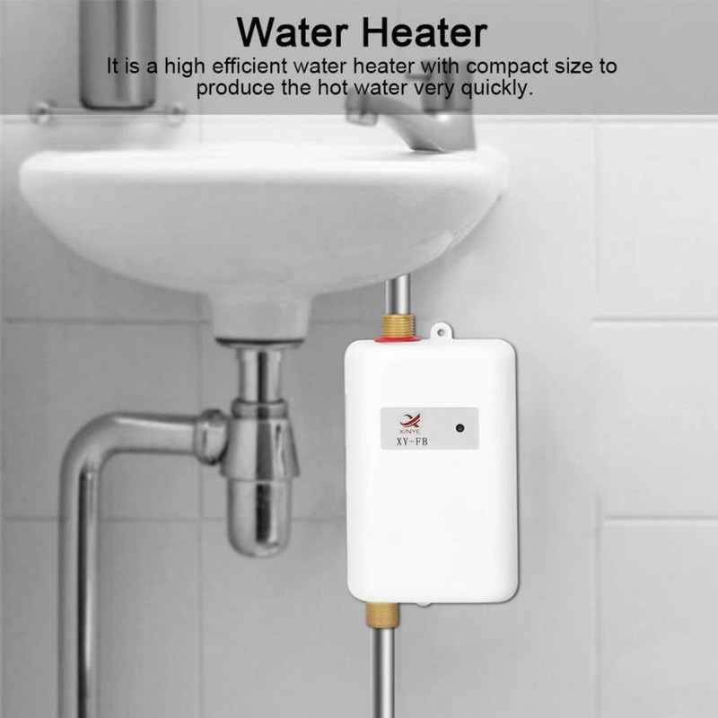 Electric Tankless Instant Hot Water Heater Under Sink Tap Bathroom