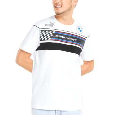 

Puma Bmw Mms Sds Graphic Crew Neck Футболка с коротким рукавом Мужские белые повседневные топы 5, Белый, Puma Bmw Mms Sds Graphic Crew Neck Short Sleeve T-Shirt