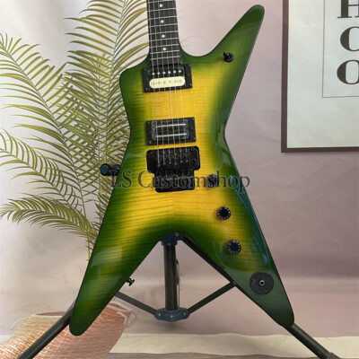 Custom Wash D3 Dime Slime Electric Guitar Dimebag Darrell Green Burst Flamed Top