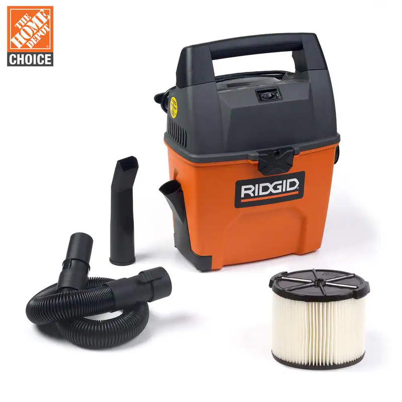 Rigid Wet Dry Vacuum Small Portable Shop Vac Cleaner Hose Lightweight 3Gal. NEW