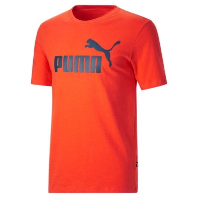 

Мужская футболка с коротким рукавом и логотипом Puma Essentials, оранжевые повседневные топы 6787, Оранжевый, Puma Essentials Logo Crew Neck Short Sleeve T-Shirt