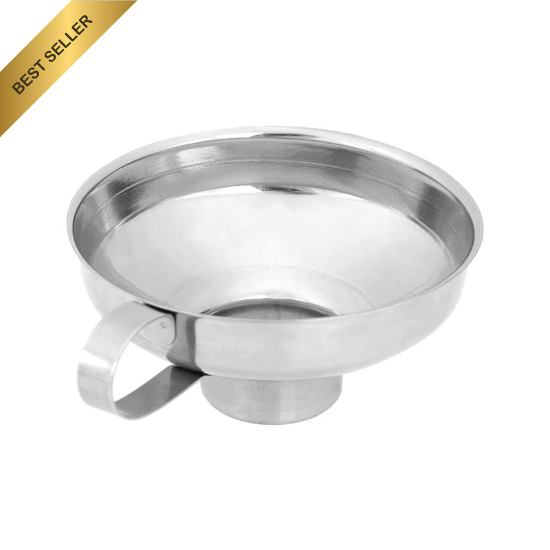 Stainless Steel Kitchen Funnel with Handle for Liquid Bottle Transfer 5.9Inch
