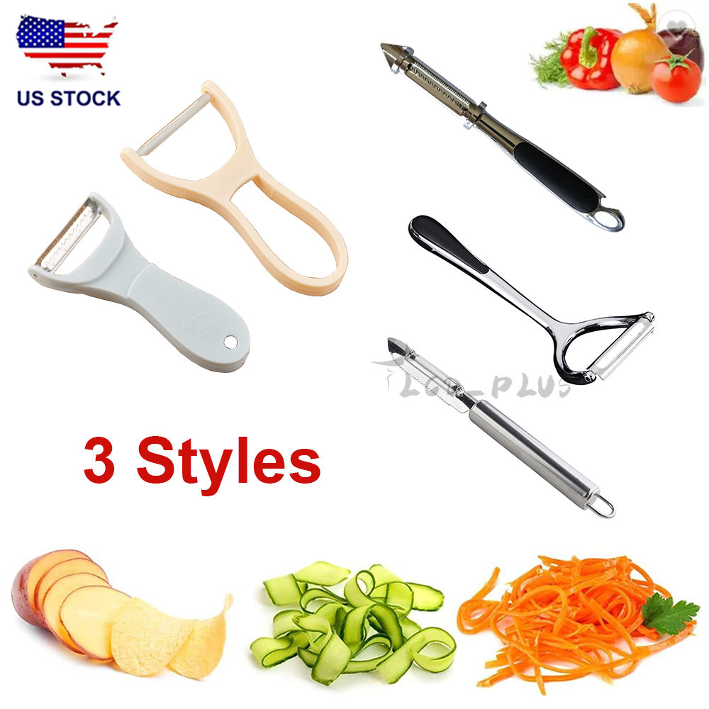 Vegetable & Fruit Peeler Set- Stainless Steel Potato Peeler Non-Slip Handle Tool