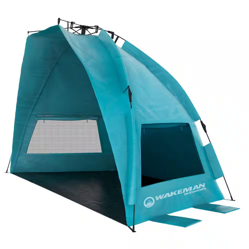 Beach Tent Pop Up Sun Shelter Turquoise UPF50 Shade Carry Bag Outdoor Beach UV50