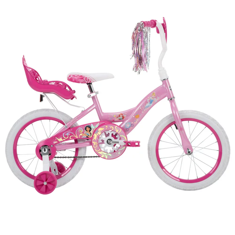 GIRLS KIDS TRAINING BIKE Disney Princess 16-Inch with Training-Wheels Pink