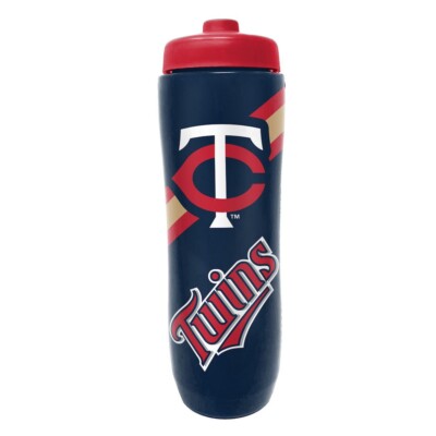 Minnesota Twins 32oz Squeezy Water Bottle, MLB Licensed BPA Free
