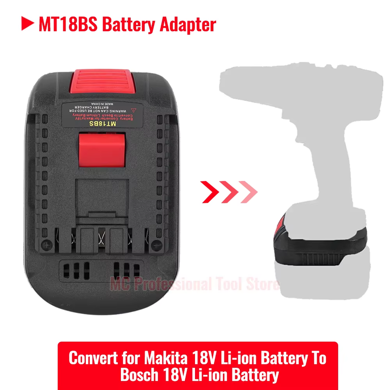 MT18BS Converter Adapter for Makita 18V Li-ion Battery To for Bosch 18V Power To