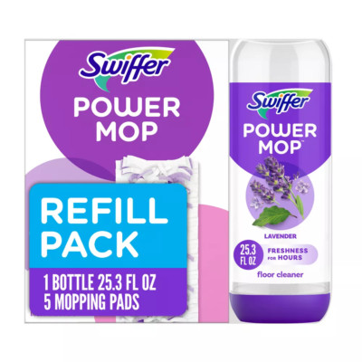 Swiffer Power Mop Multi-Surface Pad Refills & Solution Bundle Pack