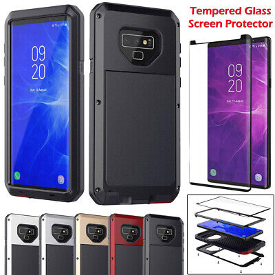 Tempered Glass Extreme Metal Case Cover For Samsung Note 20 10 S20 S21 S22 S23