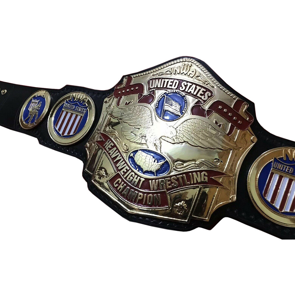 NWA United State Heavyweight Championship belt Replica 2mm/4mm Zinc Plates - Picture 2 of 4